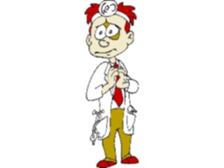 Sticker Custom Preview Image #068108 Health Medical Cartoons Doctor Scared