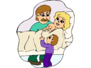 Sticker Custom Preview Image #068148 Health Medical Cartoons Familywith Newborn