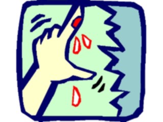 Sticker Custom Preview Image #068155 Health Medical Cartoons Finger Injury