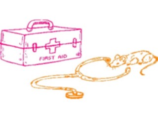 Sticker Custom Preview Image #068158 Health Medical Cartoons First Aid Kit Mouse