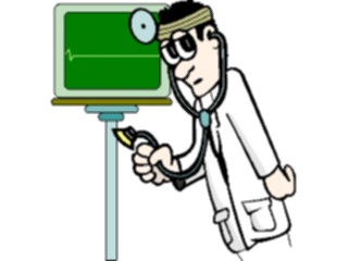 Sticker Custom Preview Image #068161 Health Medical Cartoons Flatliner