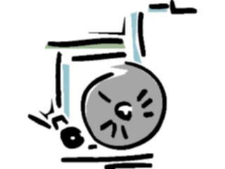 Sticker Custom Preview Image #068568 Health Medical Cartoons Wheelchair2