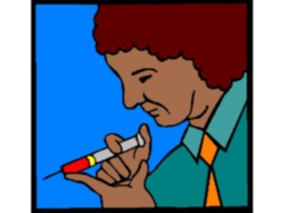 Sticker Custom Preview Image #068928 Health Medical Miscellaneous Manwith Syringe