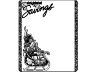 Sticker Custom Preview Image #069603 Holidays Advertising Christmas Sleighfulof Savings Frame