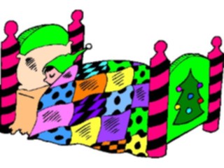 Sticker Custom Preview Image #070016 Holidays Christmas General Boy Sleeping