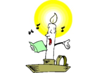 Sticker Custom Preview Image #070074 Holidays Christmas General Candle Singing