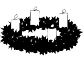 Sticker Custom Preview Image #070098 Holidays Christmas General Candles Wreath
