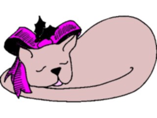 Sticker Custom Preview Image #070176 Holidays Christmas General Cat Sleeping