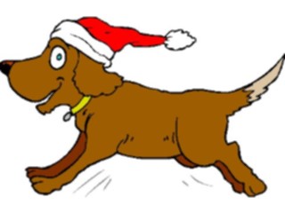Sticker Custom Preview Image #070220 Holidays Christmas General Dog Running