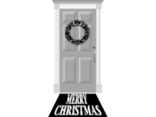 Sticker Custom Preview Image #070224 Holidays Christmas General Doorwith Wreath