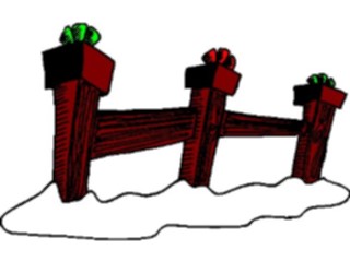 Sticker Custom Preview Image #070244 Holidays Christmas General Fence Decorated