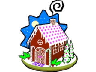 Sticker Custom Preview Image #070252 Holidays Christmas General Gingerbread House1
