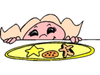 Sticker Custom Preview Image #070261 Holidays Christmas General Girl Cookies