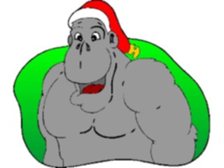 Sticker Custom Preview Image #070266 Holidays Christmas General Gorillain Hat