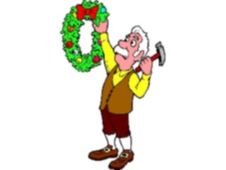 Sticker Custom Preview Image #070269 Holidays Christmas General Hanging Wreath