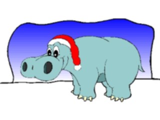 Sticker Custom Preview Image #070284 Holidays Christmas General Hippoin Hat
