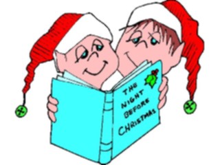 Sticker Custom Preview Image #070300 Holidays Christmas General Kids Reading