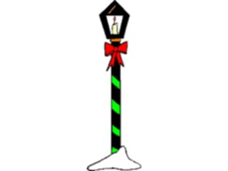 Sticker Custom Preview Image #070304 Holidays Christmas General Lamp Post Decorated1