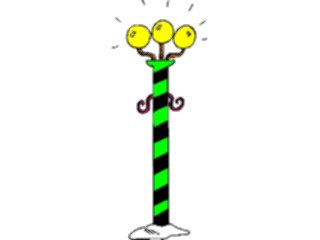 Sticker Custom Preview Image #070305 Holidays Christmas General Lamp Post Decorated2