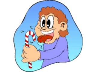 Sticker Custom Preview Image #070308 Holidays Christmas General Licking Candy Cane