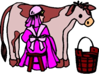 Sticker Custom Preview Image #070316 Holidays Christmas General Maid Milking