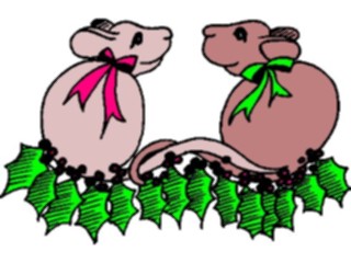 Sticker Custom Preview Image #070328 Holidays Christmas General Mice Holly