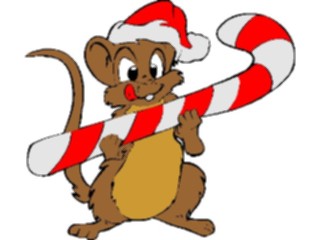 Sticker Custom Preview Image #070333 Holidays Christmas General Mouse Candy Cane