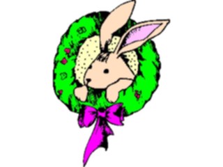 Sticker Custom Preview Image #070366 Holidays Christmas General Rabbitin Wreath