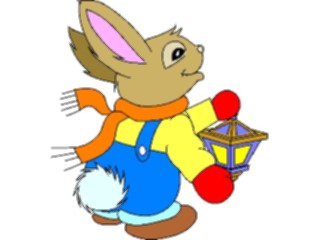 Sticker Custom Preview Image #070367 Holidays Christmas General Rabbit Lantern