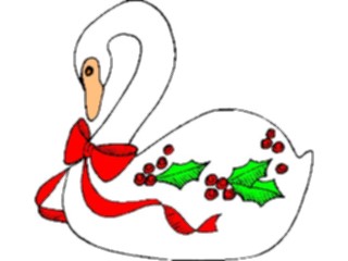 Sticker Custom Preview Image #070397 Holidays Christmas General Swan Holly