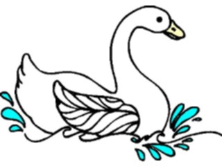 Sticker Custom Preview Image #070398 Holidays Christmas General Swan Swimming