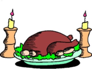 Sticker Custom Preview Image #070402 Holidays Christmas General Turkey Dinner3