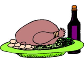Sticker Custom Preview Image #070403 Holidays Christmas General Turkey Dinner4