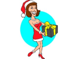 Sticker Custom Preview Image #070417 Holidays Christmas General Womanin Holiday Wear1