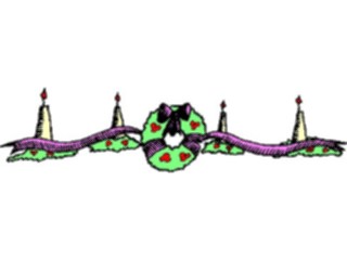 Sticker Custom Preview Image #070479 Holidays Christmas General Wreath Candle Border