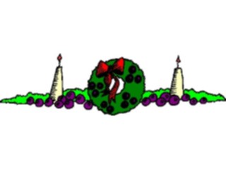 Sticker Custom Preview Image #070480 Holidays Christmas General Wreath Candles