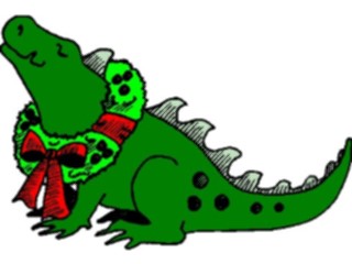 Sticker Custom Preview Image #070483 Holidays Christmas General Wreath Dinosaur2