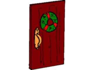 Sticker Custom Preview Image #070485 Holidays Christmas General Wreathon Door