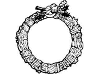 Sticker Custom Preview Image #070488 Holidays Christmas General Wreathwith Bird Frame