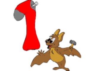 Sticker Custom Preview Image #070503 Holidays Christmas Gifts Stockings Bat Stocking