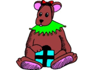 Sticker Custom Preview Image #070509 Holidays Christmas Gifts Stockings Bear Gift2