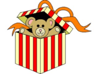 Sticker Custom Preview Image #070511 Holidays Christmas Gifts Stockings Bearina Box