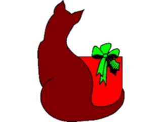 Sticker Custom Preview Image #070529 Holidays Christmas Gifts Stockings Cat Gift