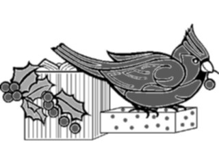 Sticker Custom Preview Image #070637 Holidays Christmas Gifts Stockings Gifts Bird