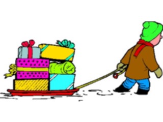 Sticker Custom Preview Image #070647 Holidays Christmas Gifts Stockings Giftson Sled1