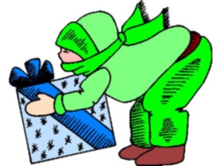 Sticker Custom Preview Image #070661 Holidays Christmas Gifts Stockings Lifting Gift Boy