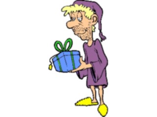 Sticker Custom Preview Image #070663 Holidays Christmas Gifts Stockings Manwith Gift1