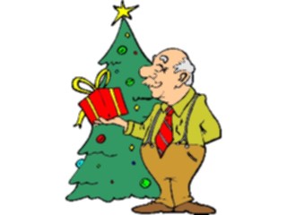 Sticker Custom Preview Image #070664 Holidays Christmas Gifts Stockings Manwith Gift2