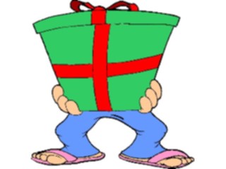 Sticker Custom Preview Image #070665 Holidays Christmas Gifts Stockings Manwith Gift3