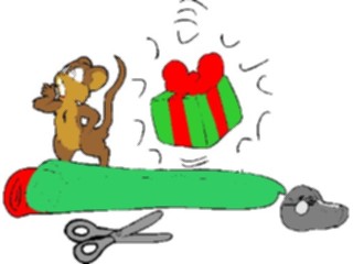 Sticker Custom Preview Image #070671 Holidays Christmas Gifts Stockings Mouse Wrapping Gift